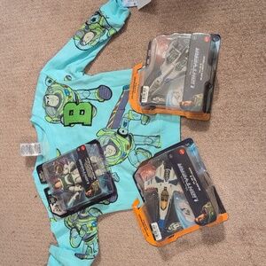 Buzz Lightyear 4 piece Bundle with 3T Sweatshirt and 3 toys NWT